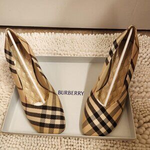 Burberry Prorsum Baby High Pumps in Alabaster Check - Size EU 40